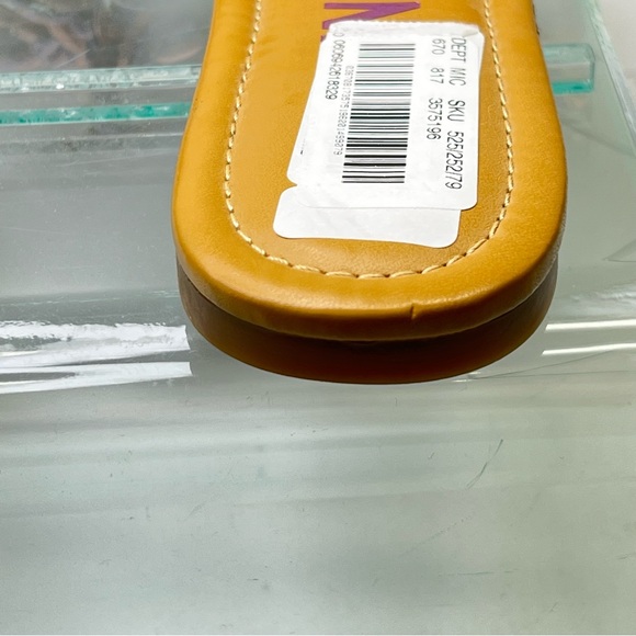 Gianni Bini Womens Woven Band Square Toe Sandals 8M Pink Multi Slide Memory Foam - Picture 6 of 8